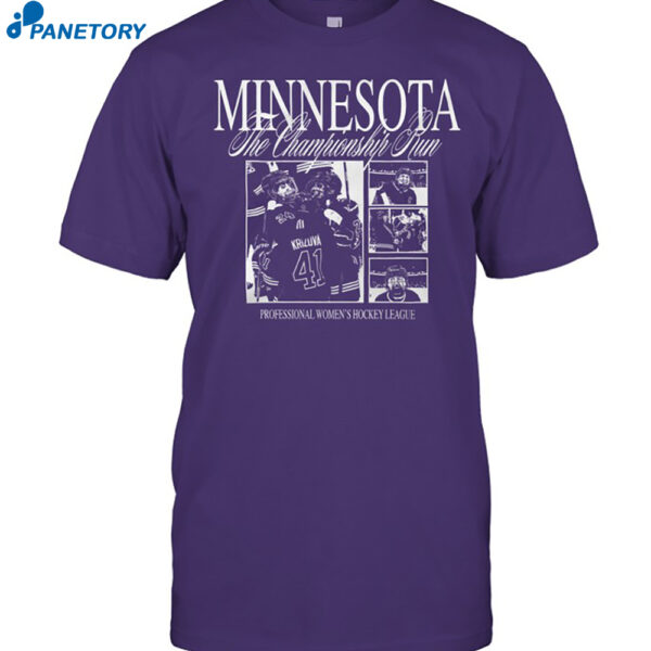 Minnesota Pwhl Champions Run 2024 Shirt