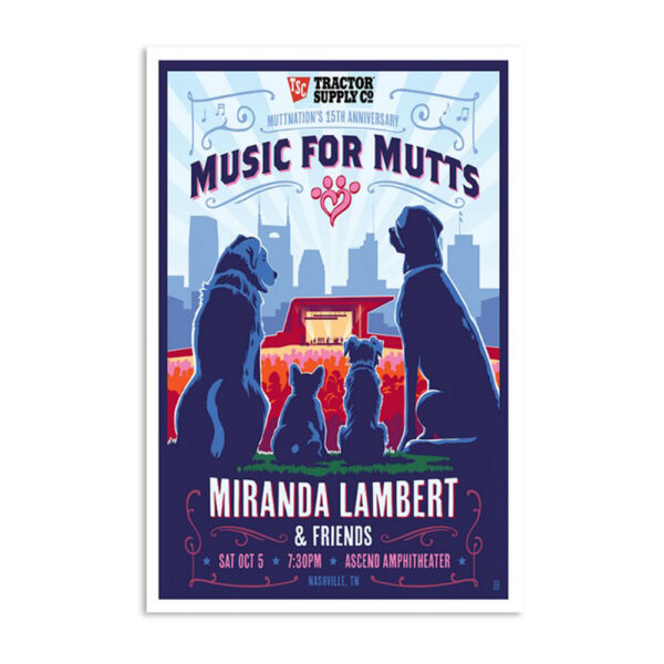 Miranda Lambert & Friends Oct 5 2024 Ascend Amphitheater Nashville TN Poster