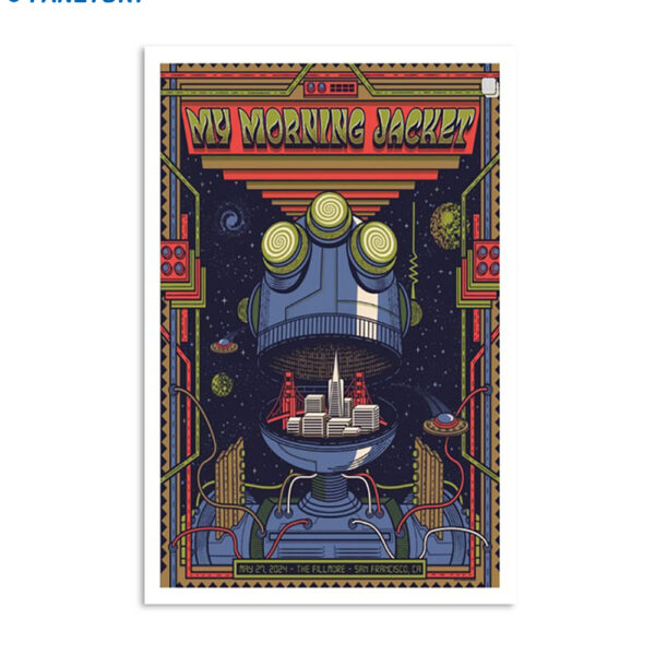 My Morning Jacket May 27 2024 The Fillmore San Francisco CA Tour Poster