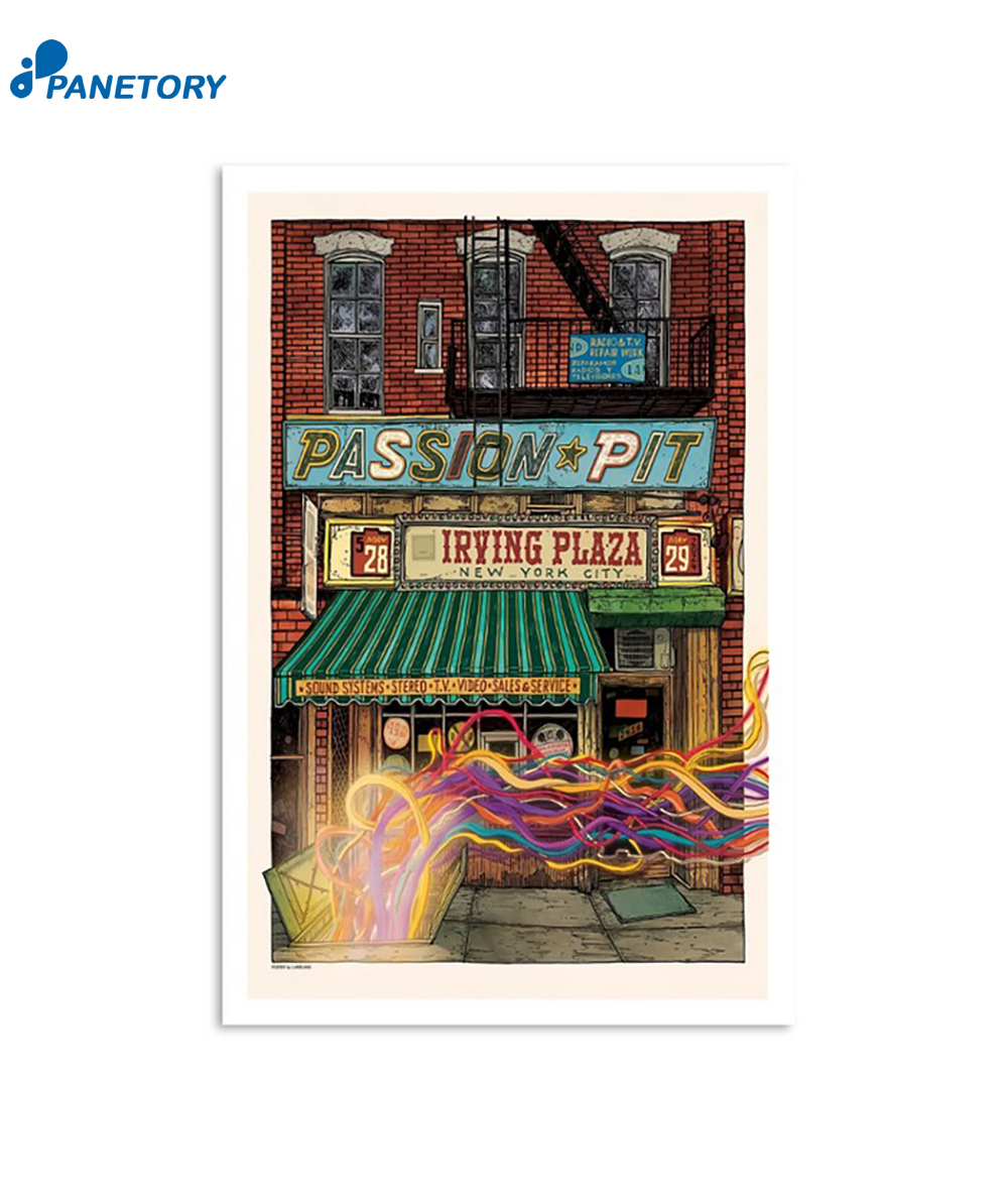 Passion Pit Irving Plaza New York Ny May 28 & 29 2024 Poster 2 Passion Pit Irving Plaza New York Ny May 28 & 29 2024 Poster