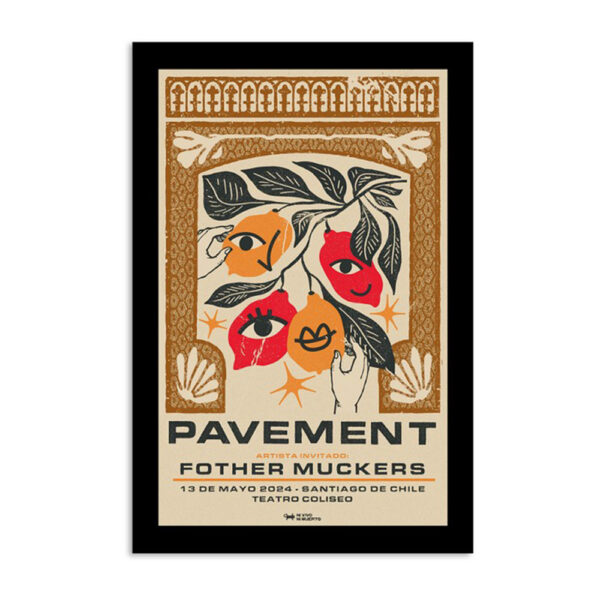 Pavement Teatro Coliseo Chile May 13 2024 Poster