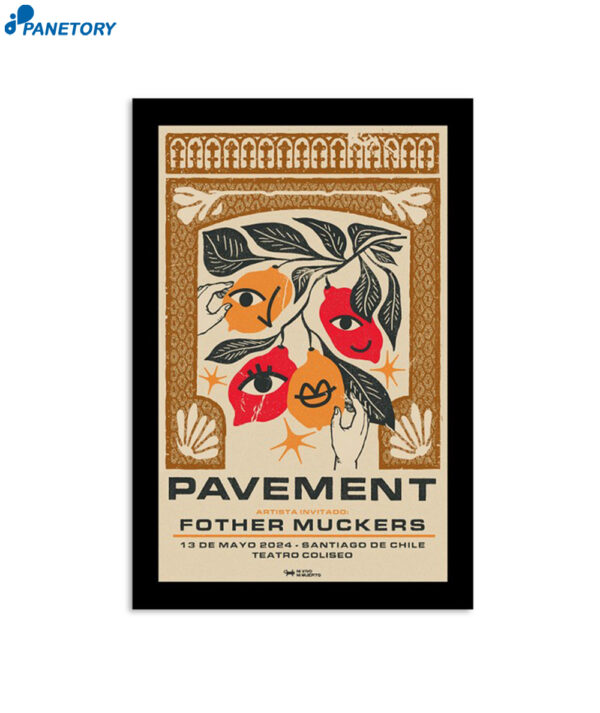 Pavement Teatro Coliseo Chile May 13 2024 Poster