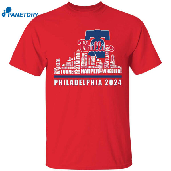 Philadelphia Phillies Players Last Names 2024 Shirt
