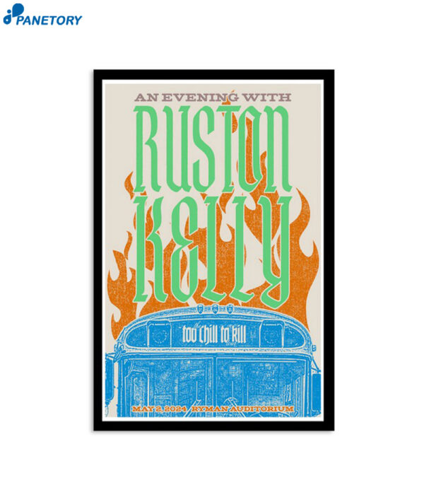 Ruston Kelly Ryman Auditorium Nashville Tn May 2 2024 Poster