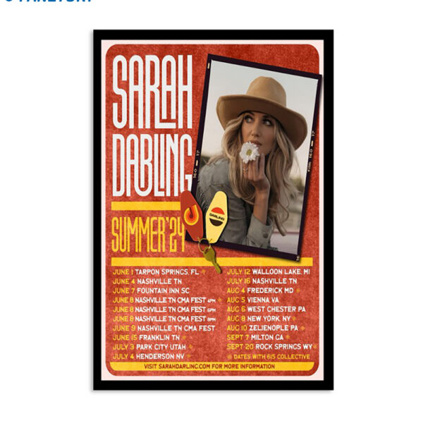 Sarah Darling Summer 2024 Tour Poster