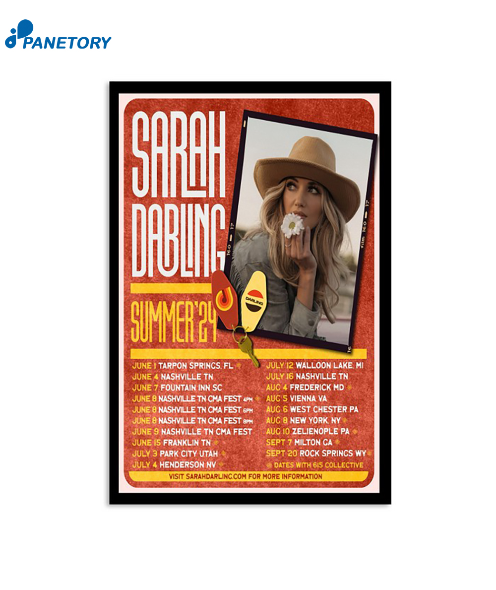 Sarah Darling Summer 2024 Tour Poster 2 Sarah Darling Summer 2024 Tour Poster