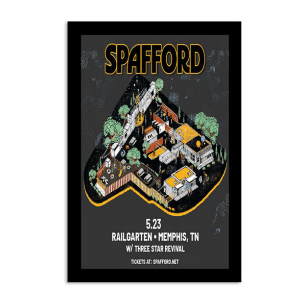 Spafford Railgarten Memphis Tn May 23rd 2024 Poster