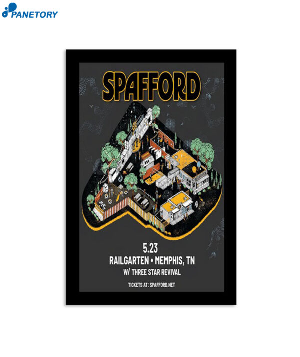 Spafford Railgarten Memphis Tn May 23rd 2024 Poster