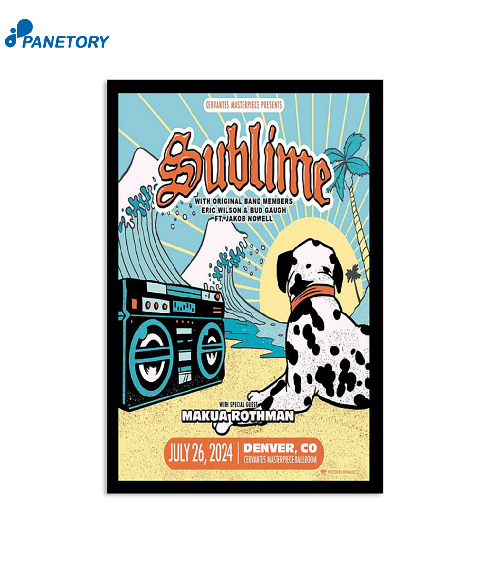 Sublime Concert July 26 2024 Denver Co Poster 2 Sublime Concert July 26 2024 Denver Co Poster