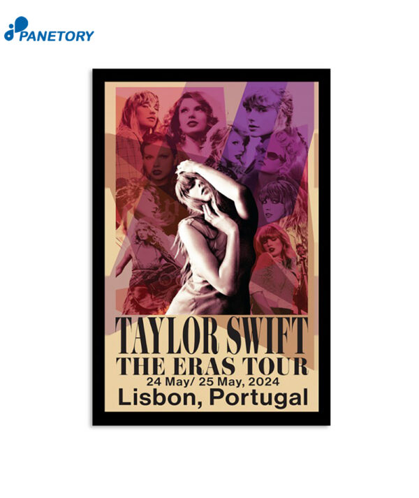 Taylor Swift Lisbon Portugal May 24-25 2024 Poster