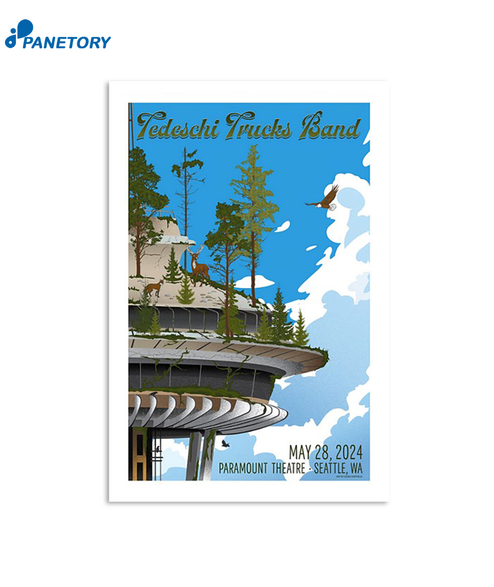 Tedeschi Trucks Band May 28 2024 Paramount Theatre Seattle WA Poster 2 Tedeschi Trucks Band May 28 2024 Paramount Theatre Seattle Wa Poster