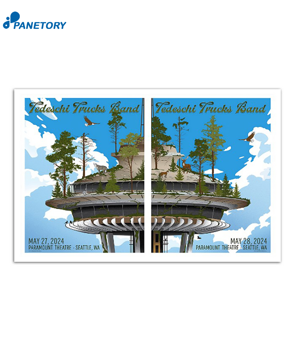Tedeschi Trucks Band Paramount Theatre Seattle Wa May 27 & 28 2024 Poster 2 Tedeschi Trucks Band Paramount Theatre Seattle Wa May 27 & 28 2024 Poster