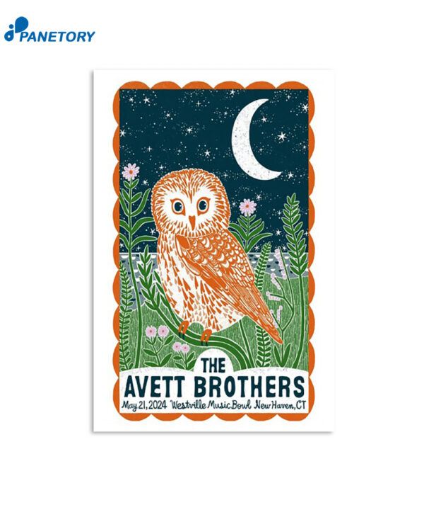 The Avett Brother Westville Music Bowl New Haven Ct May 21 2024 Poster