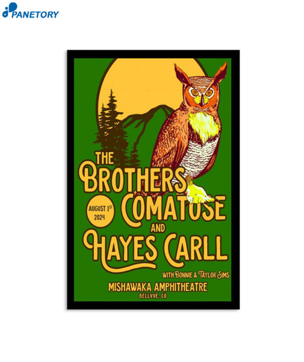 The Brothers Comatose Mishawaka Amphitheatre Bellvue Co 2024 Poster