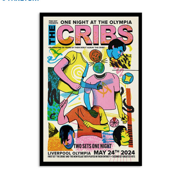 The Cribs Liverpool Olympia In Liverpool England 5-24-2024 Poster