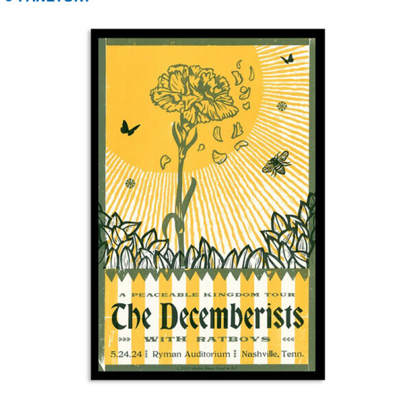 The Decemberists Ryman Auditorium Nashville Tn May 24 2024 Poster