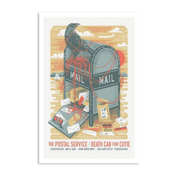 The Postal Service & Death Cab For Cutie Kilby Block Party Salt Lake City UT May 11 2024 Poster