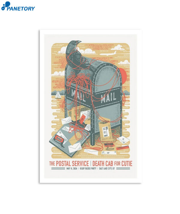 The Postal Service & Death Cab For Cutie Kilby Block Party Salt Lake City UT May 11 2024 Poster