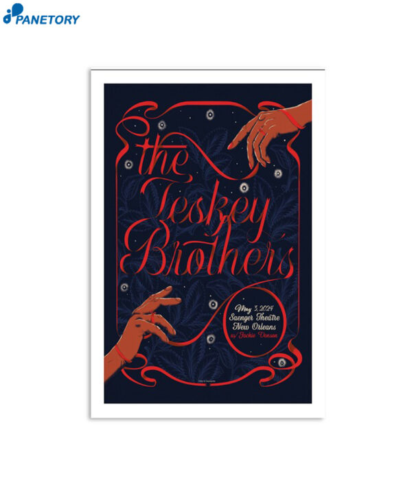 The Teskey Brothers 5-3-2024 New Orleans La Poster