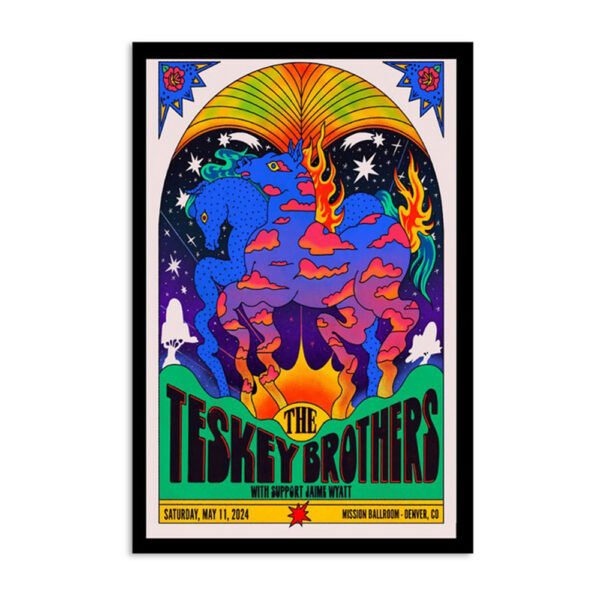 The Teskey Brothers May 11 2024 Mission Ballroom Denver Co Poster
