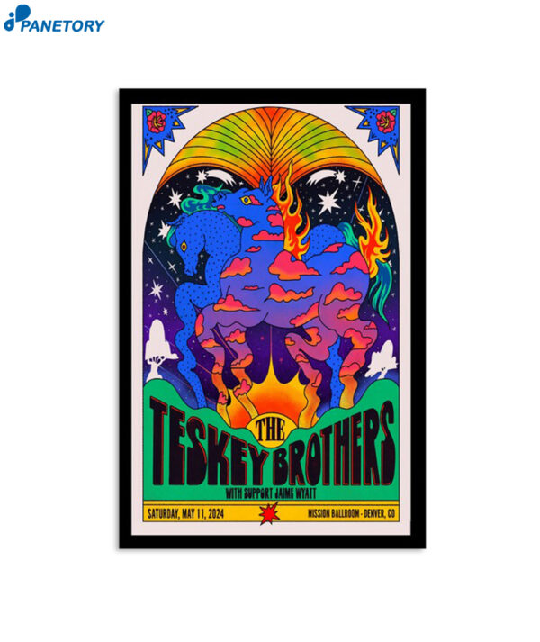 The Teskey Brothers May 11 2024 Mission Ballroom Denver Co Poster