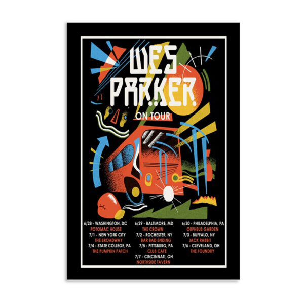 Wes Parker June & July 2024 Tour Poster