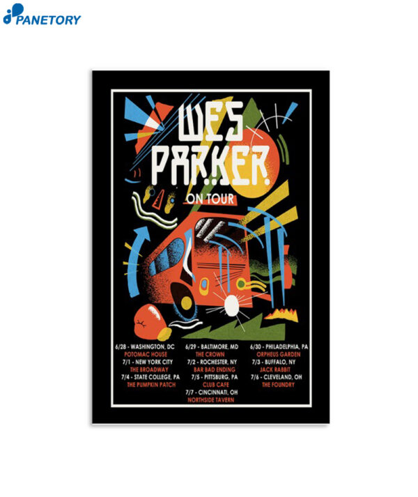 Wes Parker June & July 2024 Tour Poster