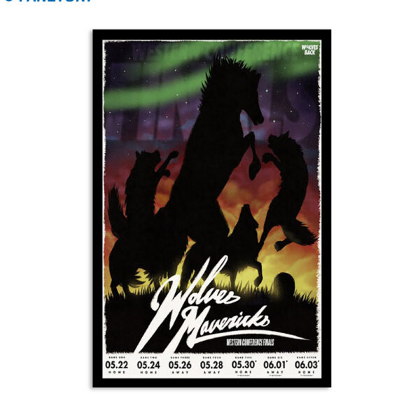 Wolves X Mavericks May 22 2024 Target Center Minneapolis MN Poster