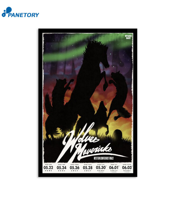 Wolves X Mavericks May 22 2024 Target Center Minneapolis MN Poster