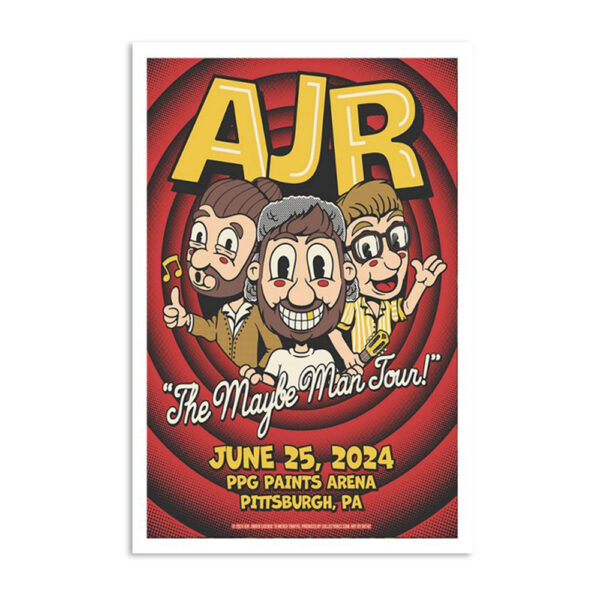 Ajr June 25 2024 Ppg Paints Arena Pittsburgh Pa Poster