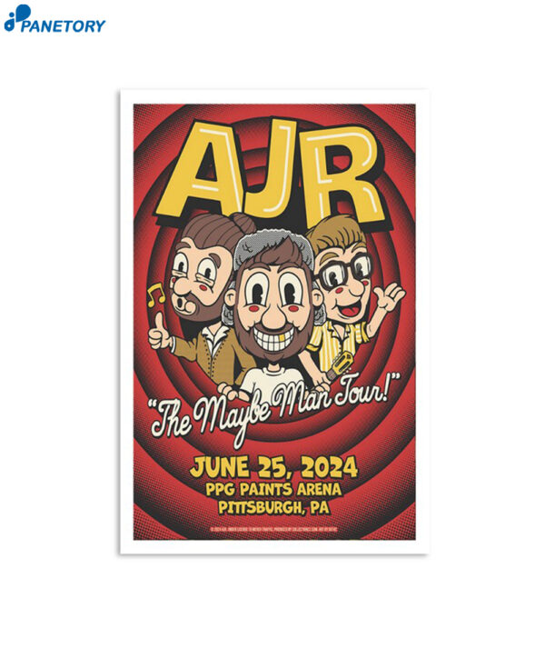 Ajr June 25 2024 Ppg Paints Arena Pittsburgh Pa Poster