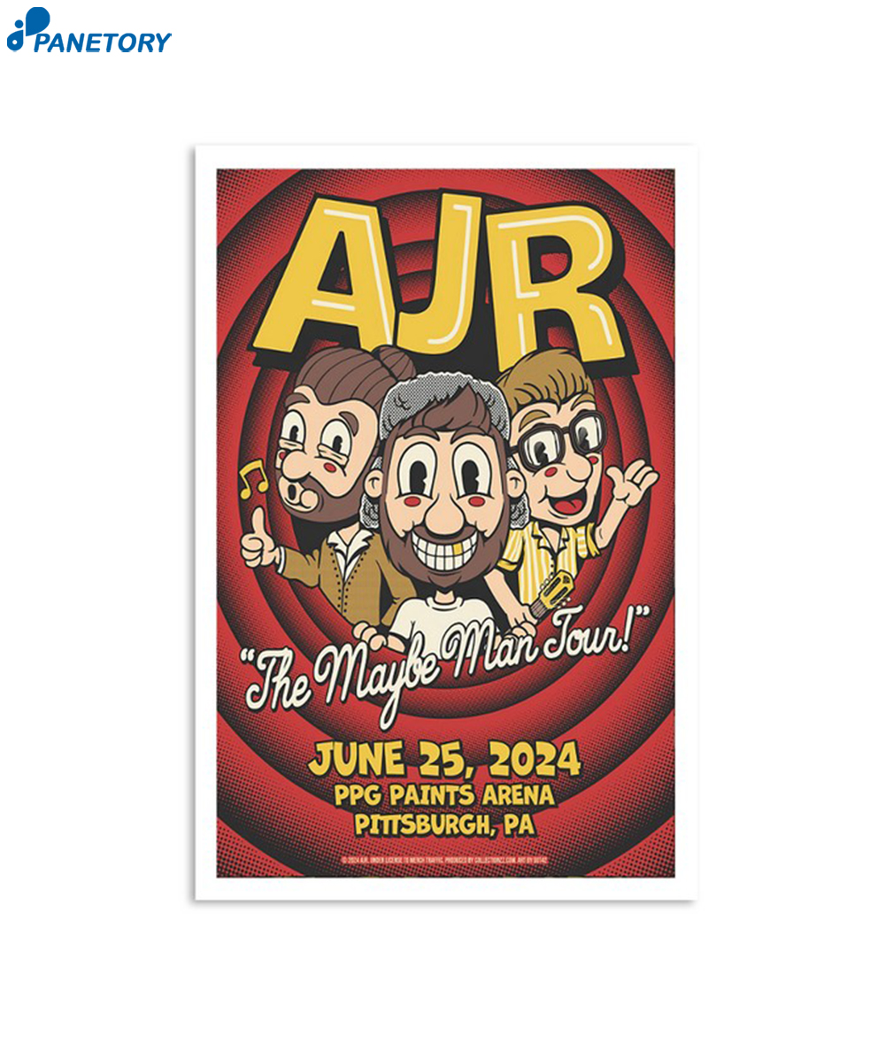 Ajr June 25 2024 Ppg Paints Arena Pittsburgh Pa Poster 2 Ajr June 25 2024 Ppg Paints Arena Pittsburgh Pa Poster