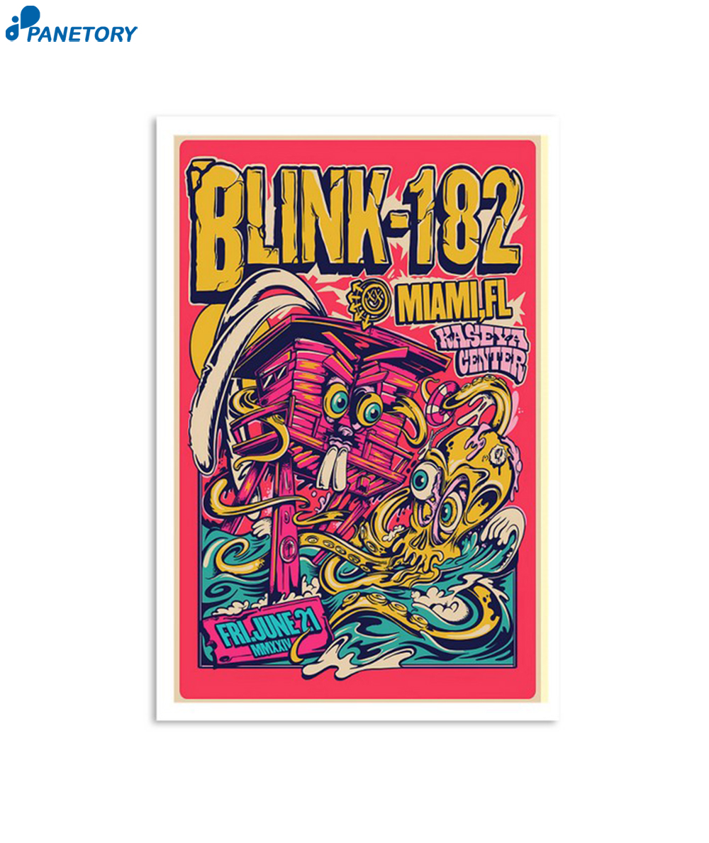 Blink-182 June 21 2024 Kaseya Center Miami Fl Poster 2 Blink-182 June 21 2024 Kaseya Center Miami Fl Poster