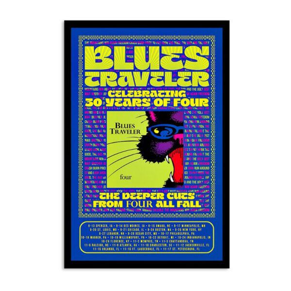 Blues Traveler Celeb 30 Years Of Four Tour 2024 Poster