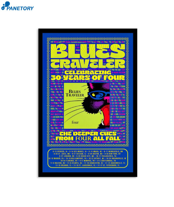 Blues Traveler Celeb 30 Years Of Four Tour 2024 Poster