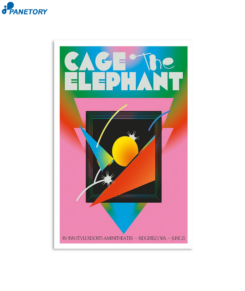 Cage The Elephan June 23 2024 Rv Inn Style Resorts Amphitheater Ridgefield WA Poster 2 Cage The Elephan Rv Inn Style Resorts Amphitheater Ridgefield Wa June 23 2024 Poster