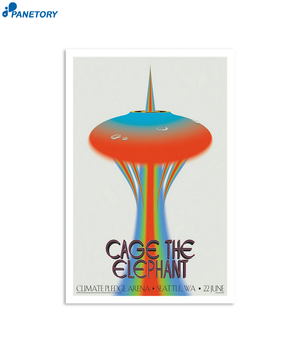 Cage The Elephant June 22 2024 Climate Pledge Arena WA Poster 2 Cage The Elephant Climate Pledge Arena Wa June 22 2024 Poster