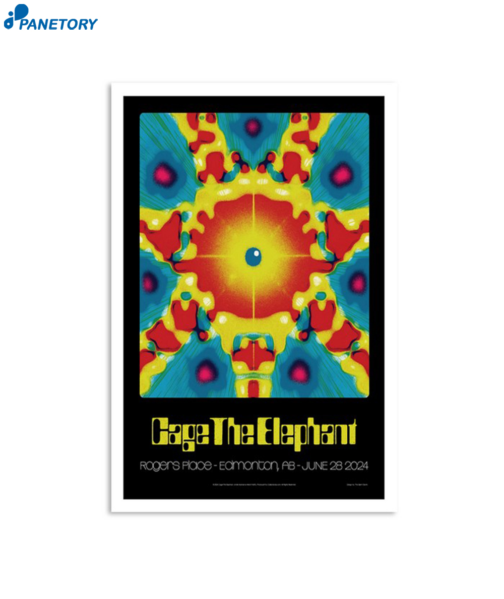Cage The Elephant Rogers Place Edmonton Ab June 28 2024 Poster 2 Cage The Elephant Rogers Place Edmonton Ab June 28 2024 Poster