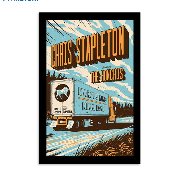 Chris Stapleton Freedom Mortgage Pavilion In Camden Nj June 6 2024 Poster
