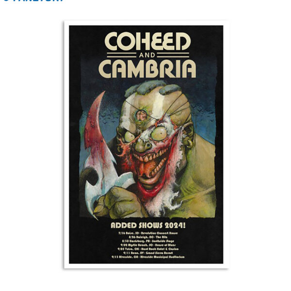 Coheed And Cambria Added Show 2024 Poster