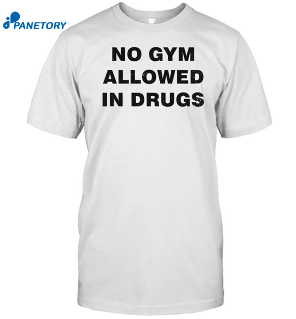 Colson Baker Wearing No Gym Allowed In Drugs Shirt