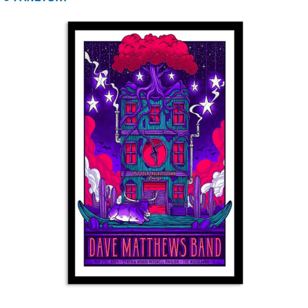 Dave Matthews Band Cynthia Woods Mitchell Pavilion The Woodlands TX May 31 2024 Poster