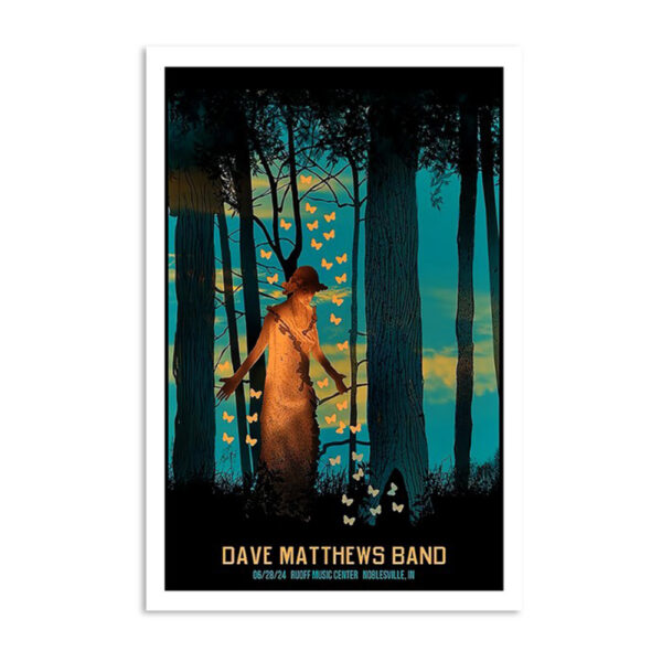 Dave Matthews Band Ruoff Music Center Noblesville In June 28 2024 Poster