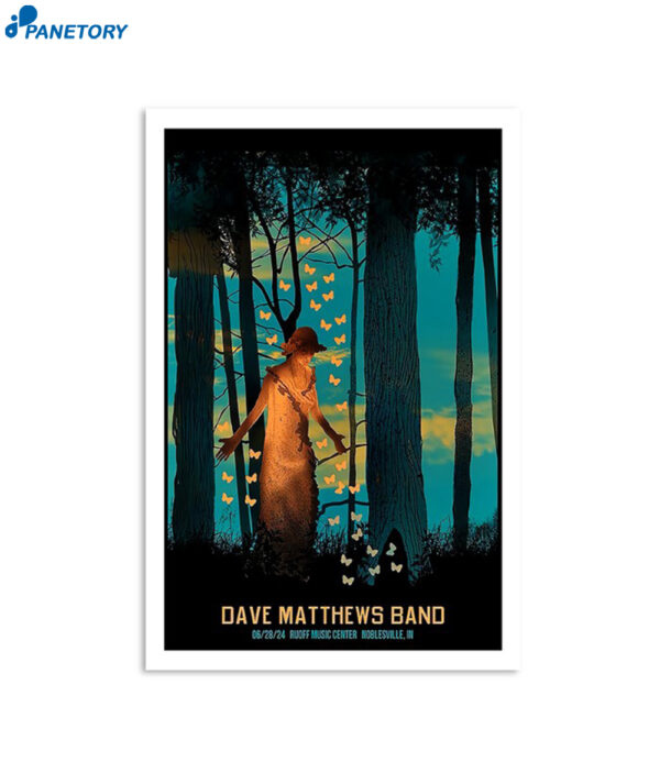 Dave Matthews Band Ruoff Music Center Noblesville In June 28 2024 Poster