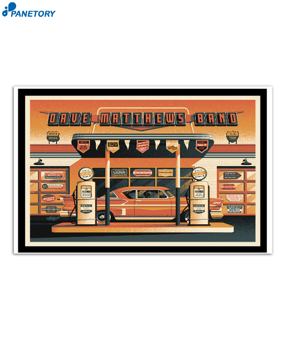 Dave Matthews Band Tour Summer 2024 Poster 2 Dave Matthews Band Tour Summer 2024 Poster
