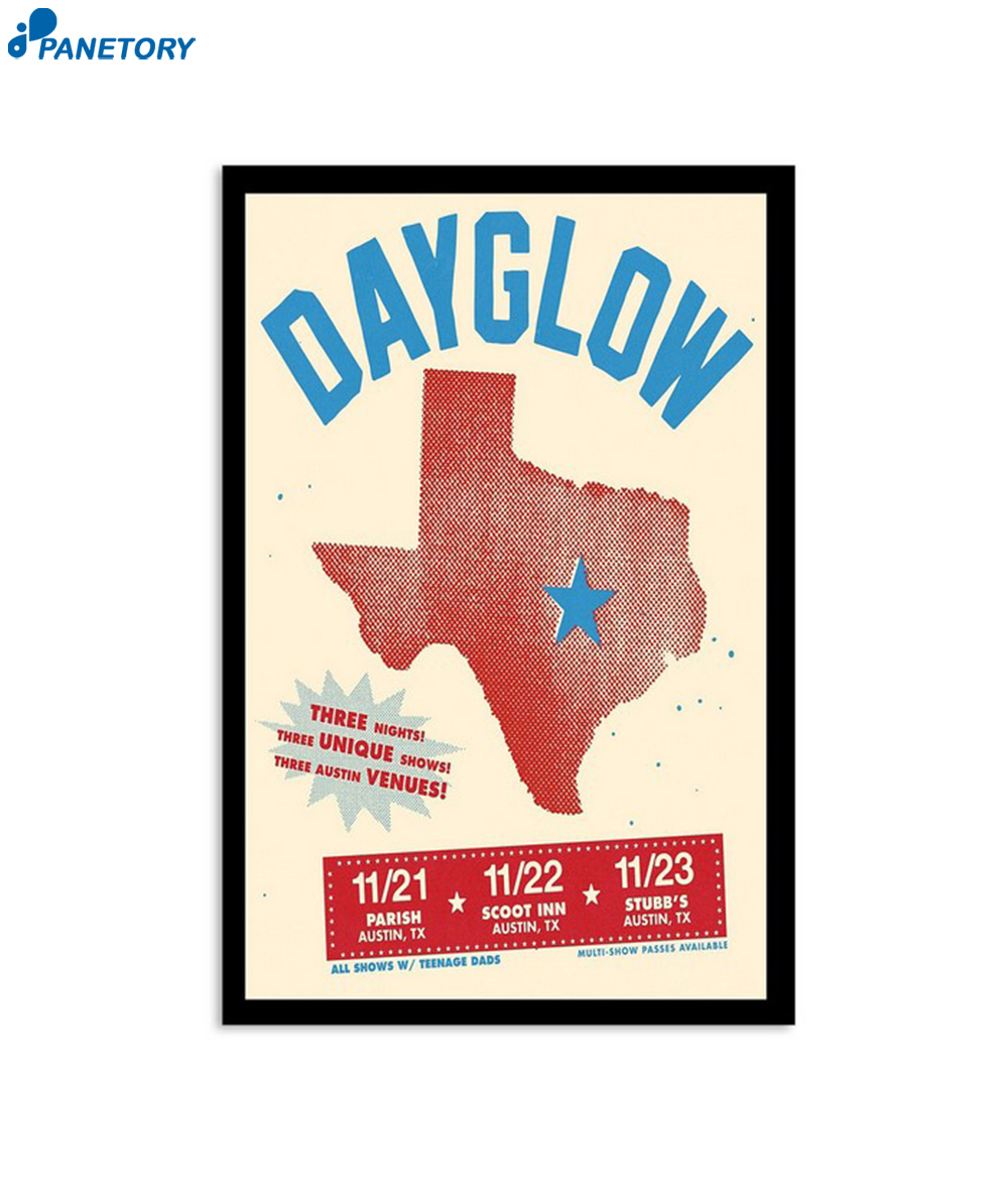 Dayglow Austin Texas November 21-13 2024 Poster 2 Dayglow Austin Texas November 21-13 2024 Poster