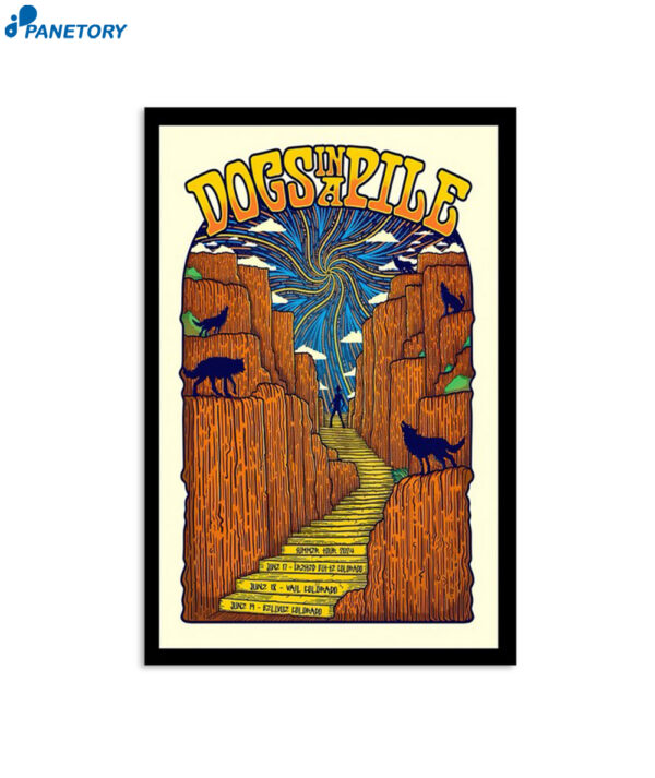 Dogs In A Pile Colorado June 17-19 2024 Poster
