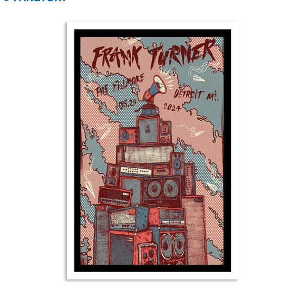 Frank Turner The Fillmore Detroit Mi May 29 2024 Poster