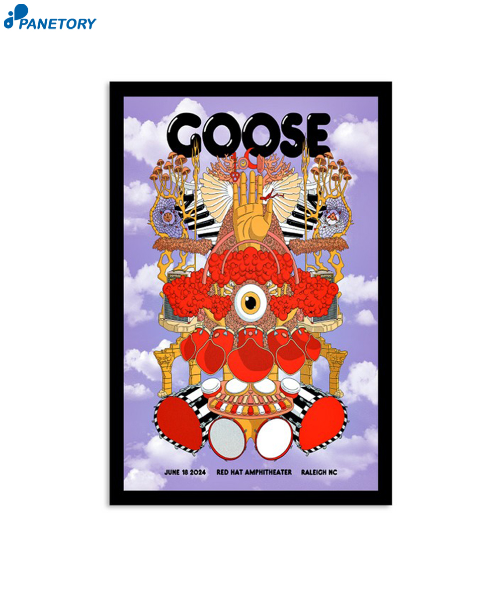 Goose June 18 2024 Red Hat Amphitheater Raleigh NC Poster 2 Goose Red Hat Amphitheater Raleigh Nc June 18 2024 Poster