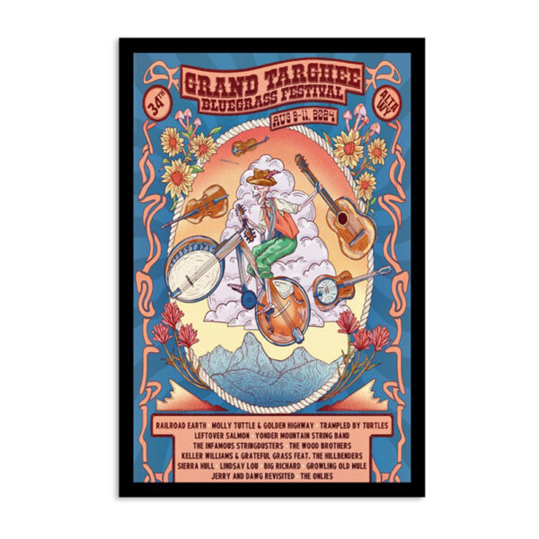 Grand Targhee Bluegrass Festival Grand Targhee Resort Alta WY Aug 9 11 2024 Poster